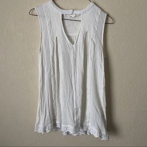 White Lace Tank Top